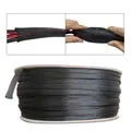 PET Black Cable Sleeve Length1/3/5/50/100M Insulated Braided Sleeving Data Line Protection Wire