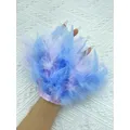 Women Natural Fur Feather Cuffs Sexy Snap On Bracelet Arm Cuff Shirts Sleeves For Women Real Ostrich