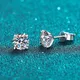 KNOBSPIN Moissanite Stud Earrings 0.4-4 CT White Gold Plated Sterling Silver D VVS1 Lab Diamond