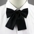 Colorful Women‘s Shirts Bowtie Ladies Girl School Wedding Party Bowknot Pink Bule Black Classic