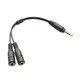1 TRRS Male to 2 TRS Female Audio AUX Studio Y Converter Cord 3.5mm Mic Headset Splitter Adapter