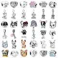 New Fashion Charm Original Dog Head Dog Paw Combination Collection Beads Fit Original Pandora Ladies