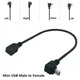 Mini USB Cable 5Pin Male Plug To Female Jack Extension Data Adapter Lead Cable Right Angle 90 Degree