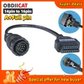 A+ Full Pin For Mercedes For BENZ Sprinter 14pin To 16pin 14 Pin To Obdii Obd2 Obd 2 16 Pin Adapter