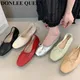 2023 Fashion Candy Color Flats Ballet Shoes Women Female Ballet Round Toe Shallow Bow Knot Ballerina