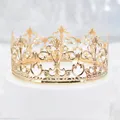 1pc Tiara Gold Color Crown Cake Topper Decoration Decorative Elegant Wedding Cake Princess Birthday