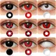 Halloween Color Contact Lenses 1 Pair Cosplay Anime Contact Lenses White Eye Lenses Red Colored