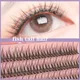 Anlinnet M Shape Professional Makeup Individual Lashes Cluster Spikes lash Wispy Premade Russian