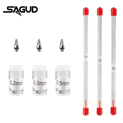 3PCS 0.2/0.3/0.5mm Replace Airbrush Needle Nozzle Repair Tool Kit for Multi Type Airbrush Replacement Air Brush Accessories