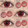 UYAAI Cosmetics Color Contact Lenses Cosplay Red Color Lens Anime Black Lenses Korean Lenses Grow