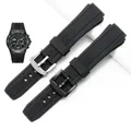 EF552 Black Silicone Rubber Sports Watch Strap For Casio Edifice EF-552 Watchbands EF-552D Men