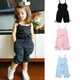 Children Summer Clothing 1-6Y Toddler Baby Girl Solid Romper Bib Pants Sleeveless Romper Overalls