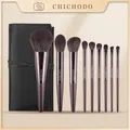 CHICHODO Mkeup Brush-Violet 9pcs Professional Make up Brushes Set-Powder Highlighter Eyebrow