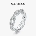 Modian 925 Sterling Silver Trendy Sparkling Clear CZ Fine Jewelry Accessories Simulated Diamond
