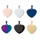 Quality 33x34mm 23x24mm Dog Tag Heart 6 Colors Unisex Stainless Steel Stamping Blank ID Dog Tags