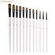 12pcs Artist Watercolor Painting Brushes Paint Brush For Nylon Paint Brushes Oil Acrylic Flat&tip