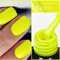 MEET ACROSS 7ml Yellow Red Green Fluorescent Gel Nail Polish Neon Luminous Gel Vernis Semi Permanent