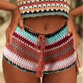 Sexy Summer Shorts Crochet Bikini Shorts Bottom Boho Women Pants Beach Wear Bikni Cover Up