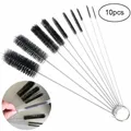 10pcs/set Aquarium Tube Pipe Cleaning Brush Stainless Steel Water Filter Air Tube Flexible Single