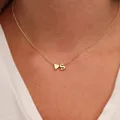 Fashion Tiny Heart Dainty Initial Necklace Gold Color Letter Name Choker Necklace For Women Pendant