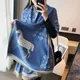 Design Print Winter Scarf for Lady Large Size Pashmina Cashmere Warm Scarves Women Shawls and Wraps