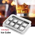 304 Stainless Steel Natural Whiskey Stones Ice Cubes Magic Vodka Wine Beer Cooler Bar Whisky Chiller