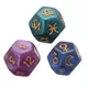 3Pcs 12-Sided Tarot Dice Resin Tweezers Astrology Tarot Constellation Divination Dice Family Friend