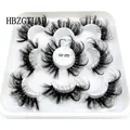 5 Pairs 25 mm 3d Mink Lashes Bulk Faux with Custom Box Wispy Natural Mink Lashes Pack Short