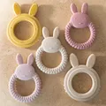 1Pcs Baby Teether Silicone Toy BPA Free Cartoon Rabbit Nursing Teething Gifts Baby Health Molar