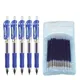 Retractable Gel pen Set 0.5mm Black/Red/Blue Large Capacity Ball Point Pen handle Replaceable