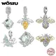 WOSTU 925 Sterling Silver Wizard of oz series Charms Pendant Honey Bee Beads Fit Original Bracelet