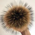 100% natural fox fur pompom raccoon fur pom pom for hat beanies DIY Fur Pompon For Caps Bags Scarf