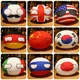 10CM Creative Polandball Plush Dolls Funny Country Ball Toys USSR USA FRANCE RUSSIA UK JAPAN GERMANY
