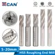 XCAN Roughing End Mill HSS Milling Cutter 4 Flute 5-20mm CNC Machine Tool Router Bit Metal Milling