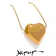 Yhpup 316l Stainless Steel Heart Pendant Necklace for Women Metal Texture Romantic Gold Color