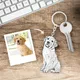 Personalized Pet Photo Necklace Engraved Pets Pendant Gifts Handmade Custom Dog Cat Keychain Memory