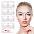 12Styles/set Eyebrow Stencil Set Reusable DIY Eye Brow Drawing Guide Styling Shaping Grooming