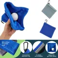 Square Golf Balls Cleaning Towel with Carabiner Hook Golf Cart Wipe Cleaner Microfiber Water