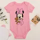 Cotton Baby Minnie Mouse Romper Disney Aesthetic Cartoon Newborn Baby Girl Clothes Fashion Sweet