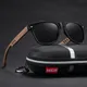 BARCUR Black Walnut Sunglasses for Men Wood Sun Glasses Man Eyeglasses Polarizing Glasses UVA&B