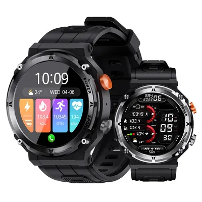 New Military Men Smart Watch Bluetooth Call Fitness Tracker 5ATM Waterproof Sport Wrist Smartwatch for Xiaomi Android Phone 2025
