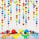 10ft Colorful Paper Love Heart Garlands Birthday Fiesta Party Decorations For Rainbow Hanging Heart