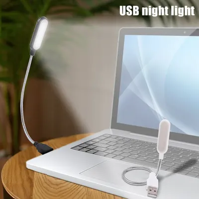 Portable Laptops USB LED Light Bendable Adjusting Reading USB Light for Notebook Laptop Desktop PC &