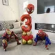 1Set Marvel Spiderman Iron Man Foil Balloon Set 32inch Birthday Number Balloons Birthday Party Decor