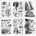 Vintage Skeleton Clear Silicone Stamps for DIY Scrapbooking Card Making Handmade Album Stencil Stamp