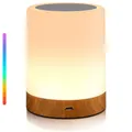 Touch Lamp LED Table Lamp Bedside Lamp RGB Table Lamp Bedroom Lamp with Touch Sensor Portable Desk