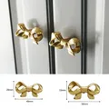 Brass Bow Tie Handle European Style French Cabinet Wardrobe Door Drawer Knobs Handmade Gold