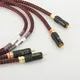 New Pair Hifi audio 5N OFC RCA Audio interconnct cable hi-end RCA to RCA extension cable with gold