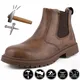 Waterproof Work & Safety Boots Men Leather Boots Indestructible Male Work Shoes Men Winter Boots