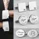 Personalized Man Cufflinks Stainless Steel Shirt Cuff Button Custom Wedding Gifts Mens Cufflinks